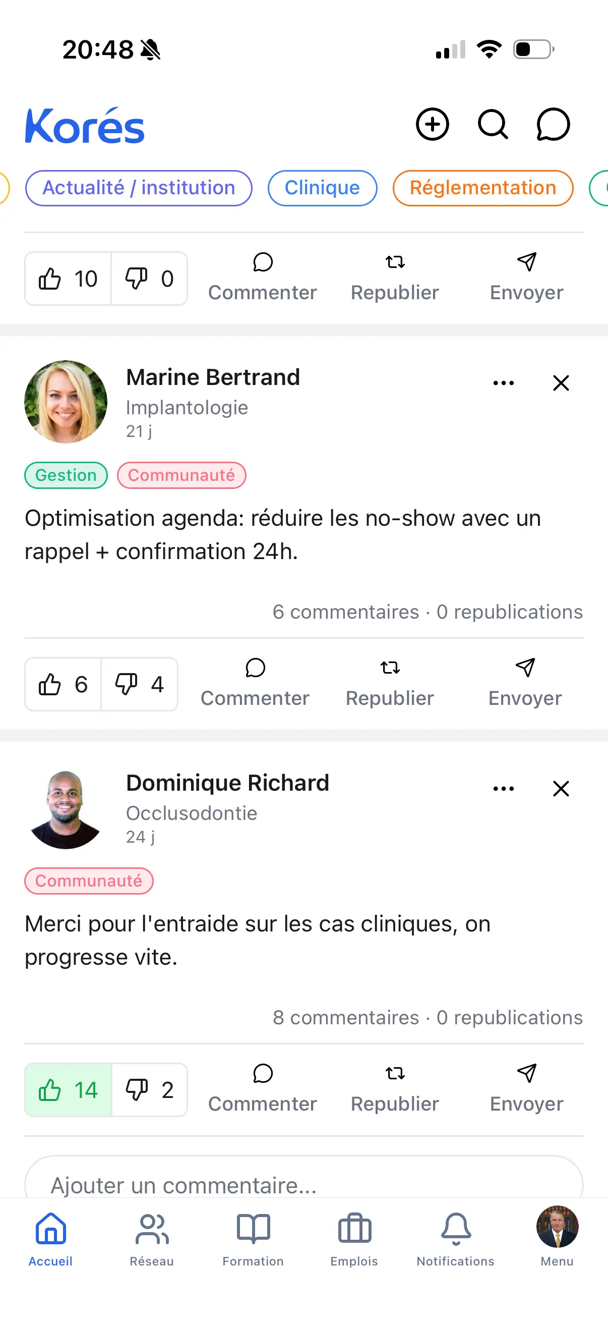 Kores app screenshot